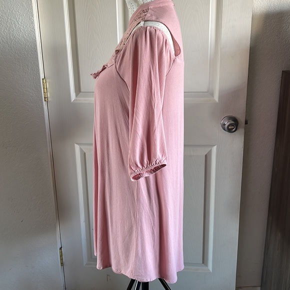 As U Wish Long Sleeve Laced Top Mini Dress 👗 In Excellent Condition - Picture 4 of 4